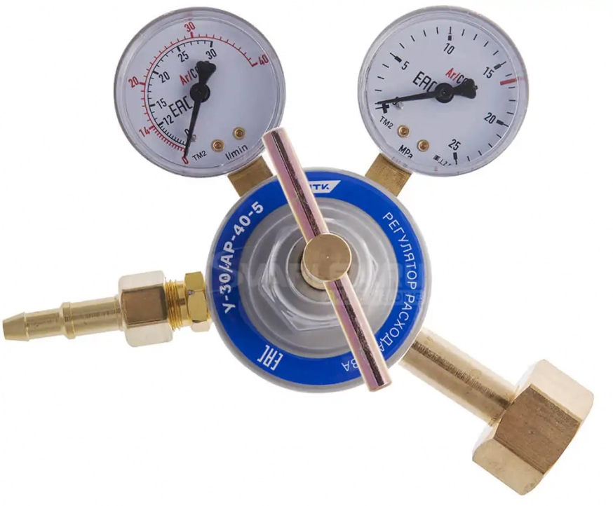 Качественный регулятор расхода газа ПТК У-30/АР-40-5 (латунный)