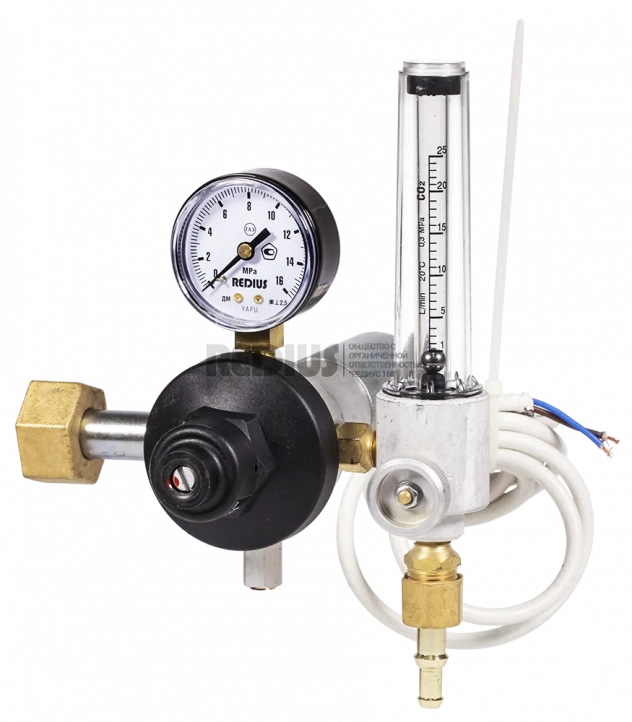 Надёжный регулятор расхода углекислого газа с подогревателем REDIUS У-30-КР1П-Р (36В)